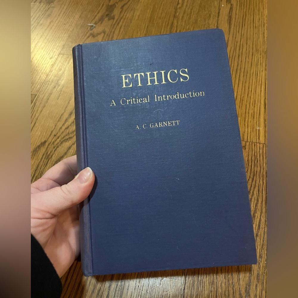 Vintage ETHICS A Critical Introduction Hardcover Law Book